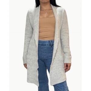 NEW OATS CASHMERE dais longline silhouette cardigan in nimbus